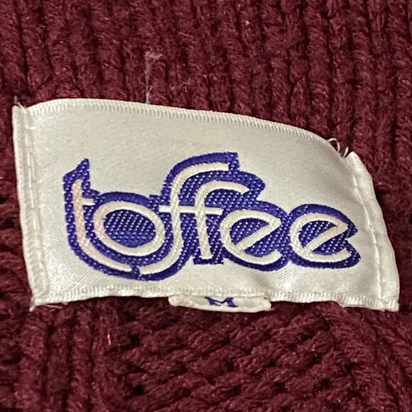 Vintage Toffee Cardigan Fisherman Sweater M Grandmacore Librarian Hobbitcore - Picture 5 of 7